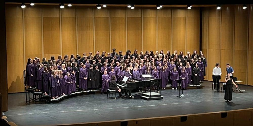 OHS choir on stage