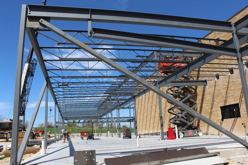 Photo of outdoor construction at Ixonia Elementary School