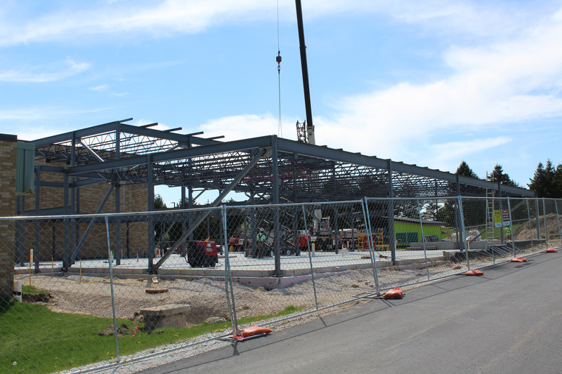 Photo of outdoor construction at Ixonia Elementary School